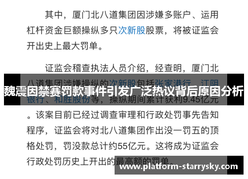 魏震因禁赛罚款事件引发广泛热议背后原因分析